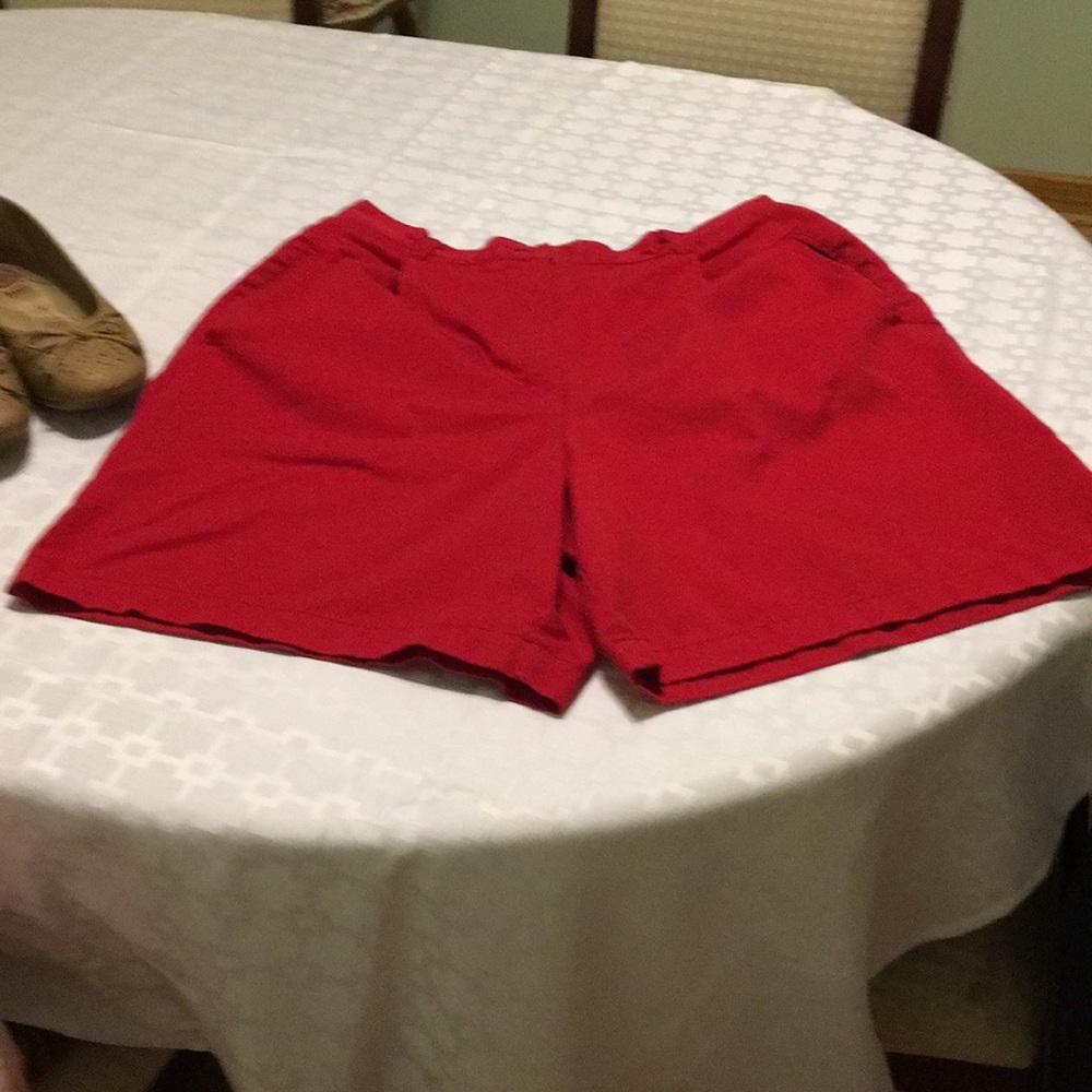 Red sexy shorts gentle worn